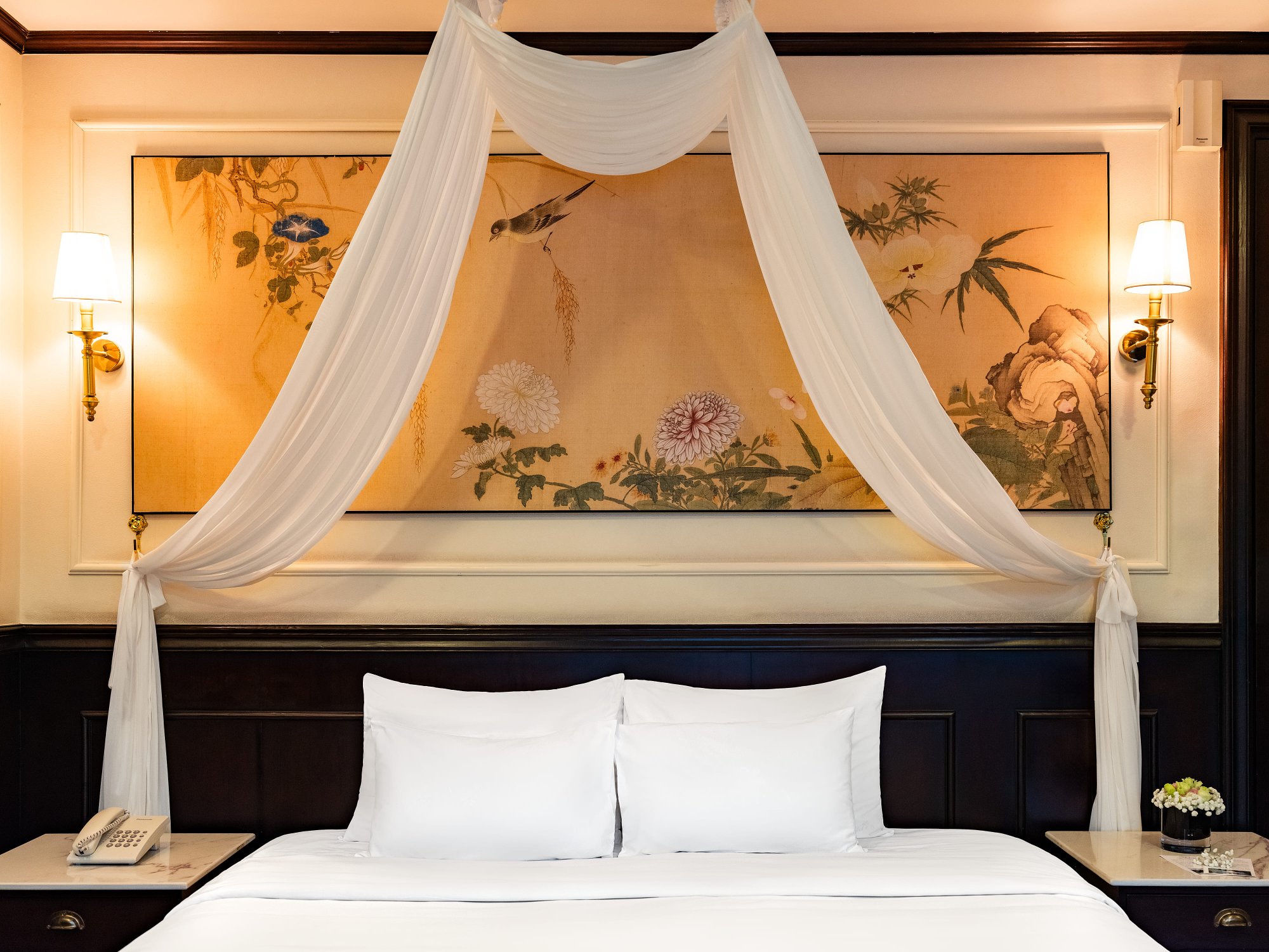 Cabin bed with curtains on the cruise