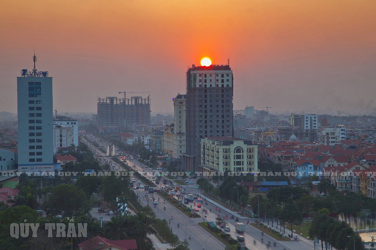 Thành phố Bắc Ninh lúc hoàng hôn