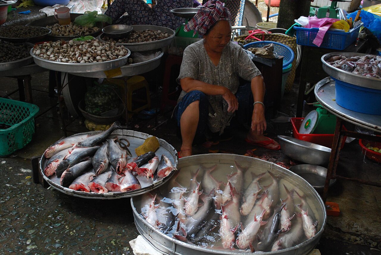 Cá tươi ở chợ Vĩnh Long