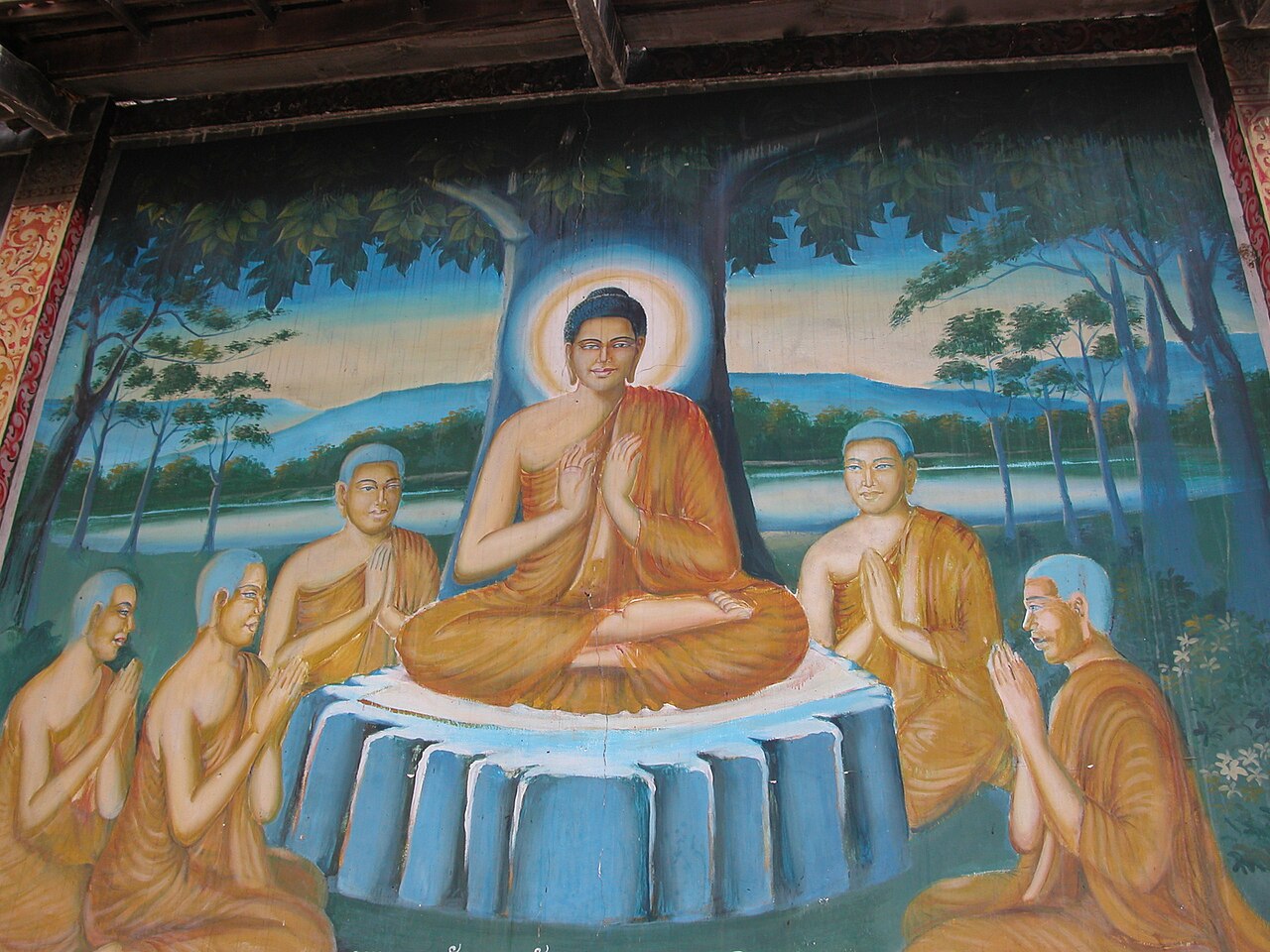 Tranh tường trong chùa Dơi