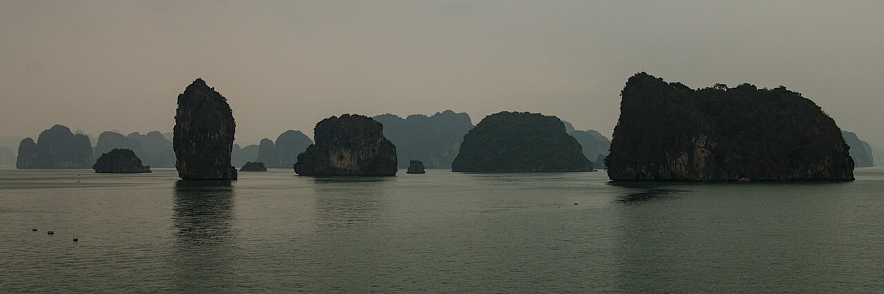 Limestone karsts on Bai Tu Long Bay